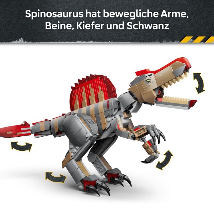 Produktbild: LEGO Jurassic World 77982 Flucht des Spinosaurus, Spielzeug-Dino f&uuml;r Kinder ab 9 Jahren