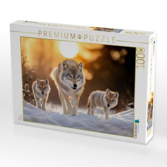 Produktbild: CALVENDO Puzzle W&ouml;lfe | 1000 Teile Lege-Gr&ouml;&szlig;e 64x48cm Foto-Puzzle f&uuml;r gl&uuml;ckliche Stunden