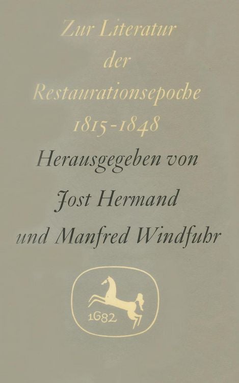 Produktbild: Zur Literatur der Restaurationsepoche 1815-1848
