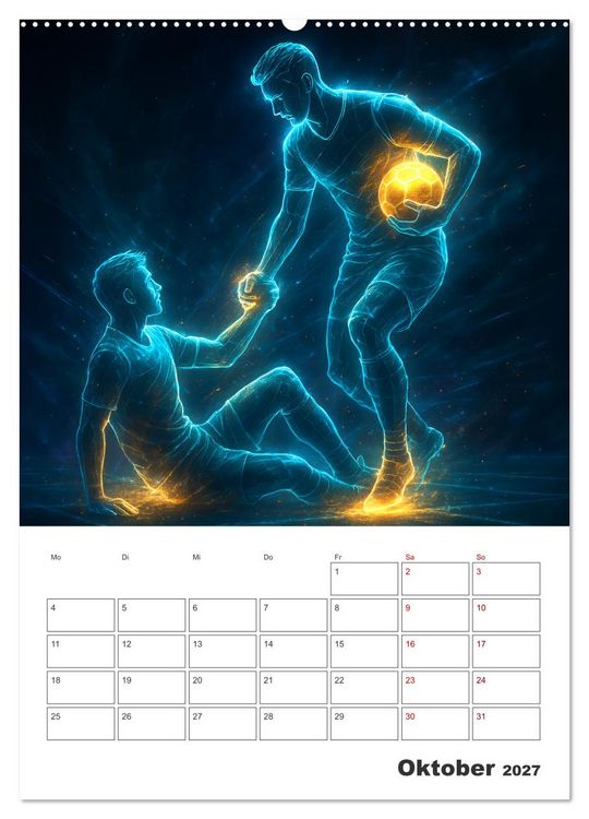 Produktbild: Vision Fu&szlig;ball Licht - Kraft - Spiel (Wandkalender 2027 DIN A2 hoch), CALVENDO Monatskalender