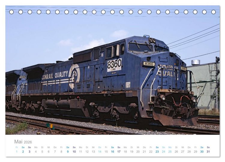 Produktbild: US Diesellokomotiven (Tischkalender 2026 DIN A5 quer), CALVENDO Monatskalender