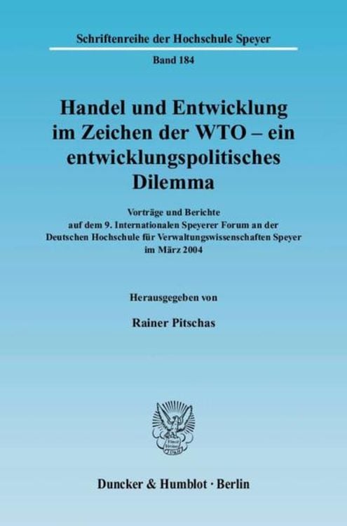 Produktbild: Handel und Entwicklung im Zeichen der WTO - ein entwicklungspolitisches Dilemma.