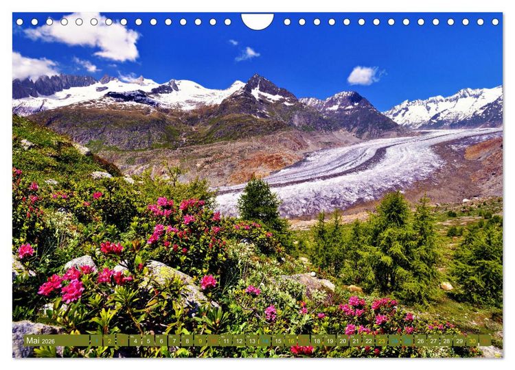 Produktbild: Hotspots im Wallis - Schweiz (Wandkalender 2026 DIN A4 quer), CALVENDO Monatskalender