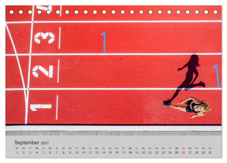 Produktbild: Momente des Sport (Tischkalender 2027 DIN A5 quer), CALVENDO Monatskalender