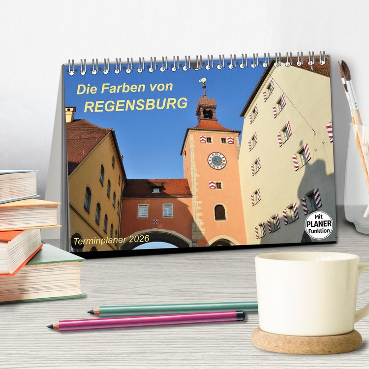 Produktbild: Die Farben von REGENSBURG (Tischkalender 2026 DIN A5 quer), CALVENDO Monatskalender