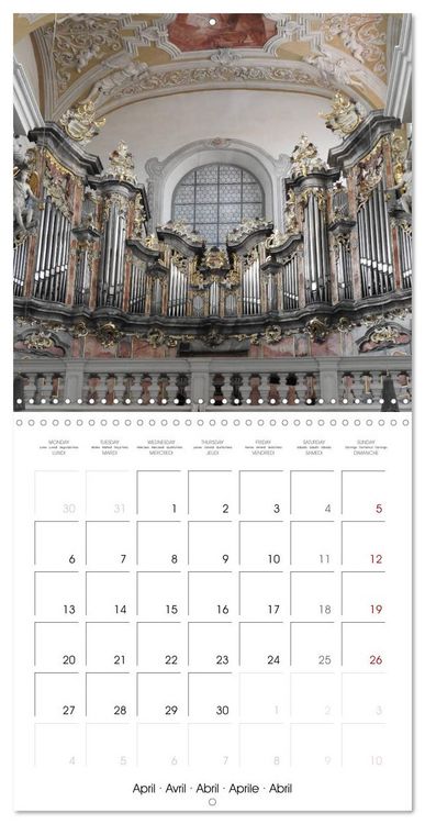 Produktbild: Fantastic German Church Organs (Wall Calendar 2026 12 &times; 12 Inch) CALVENDO 12 Month Wall Calendar