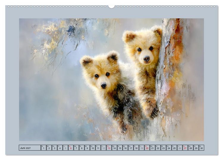 Produktbild: B&auml;renkinder. Kleine Waldseelen im Licht der Natur (Wandkalender 2027 DIN A2 quer), CALVENDO Monatskalender