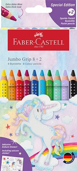 Produktbild: Faber-Castell Buntstift Jumbo Grip Einhorn 8+2 Kartonetui