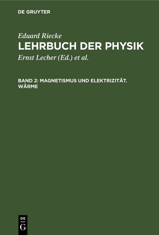 Produktbild: Magnetismus und Elektrizit&auml;t. W&auml;rme