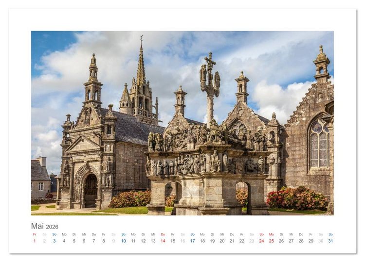 Produktbild: Bretagne - Zauber der C&ocirc;te de Granit Rose (Wandkalender 2026 DIN A4 quer), CALVENDO Monatskalender