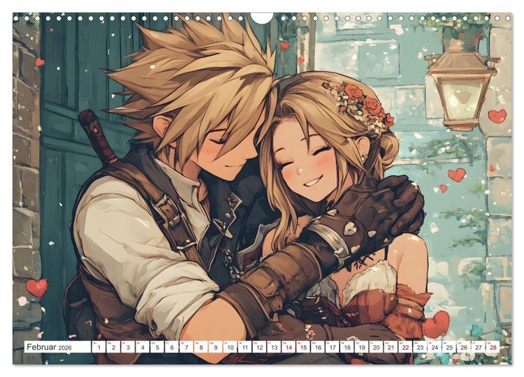 Produktbild: Das Jahr der Liebe: Verliebte P&auml;rchen im Manga-Stil (Wandkalender 2026 DIN A3 quer), CALVENDO Monatskalender