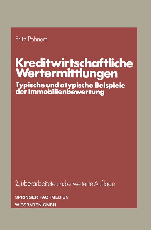 Produktbild: Kreditwirtschaftliche Wertermittlungen