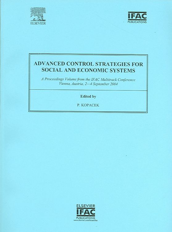 Produktbild: Advanced Control Strategies for Social and Economic Systems