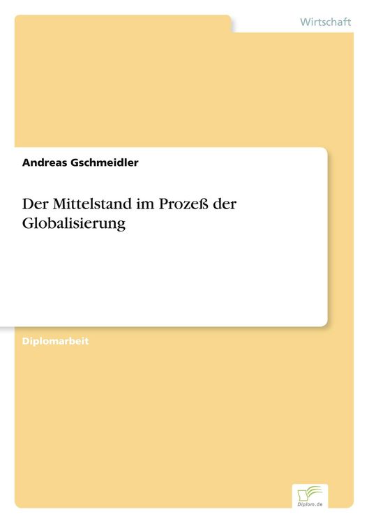 Produktbild: Der Mittelstand im Proze&szlig; der Globalisierung