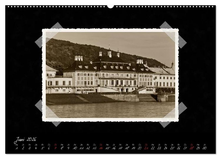 Produktbild: Dresden - Ein Kalender mit Fotografien wie aus einem alten Fotoalbum (hochwertiger Premium Wandkalender 2026 DIN A2 quer), Kunstdruck in Hochglanz