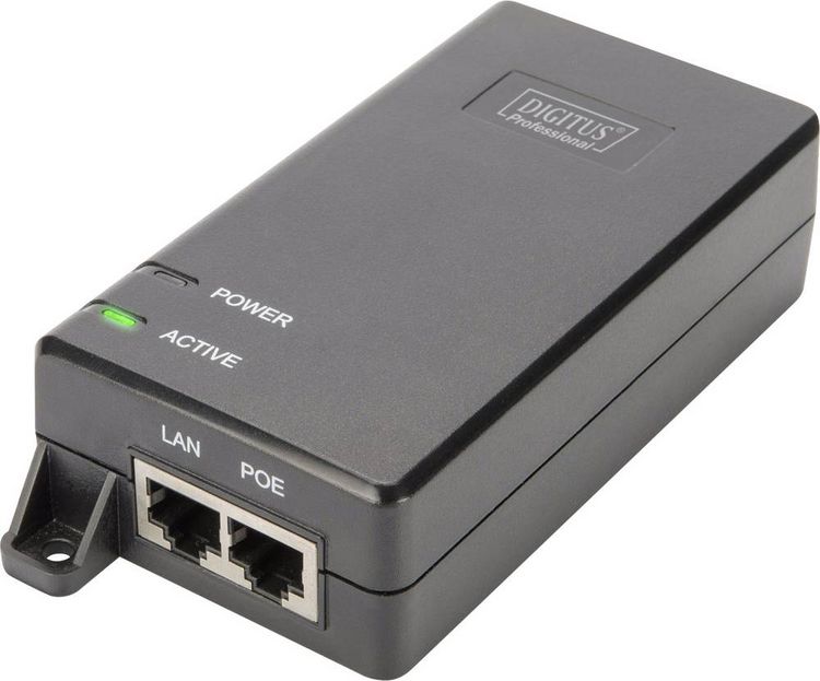 Produktbild: Digitus DN-95103-2 PoE Injektor 1 GBit/s IEEE 802.3at (25.5 W), IEEE 802.3af (12.95 W)