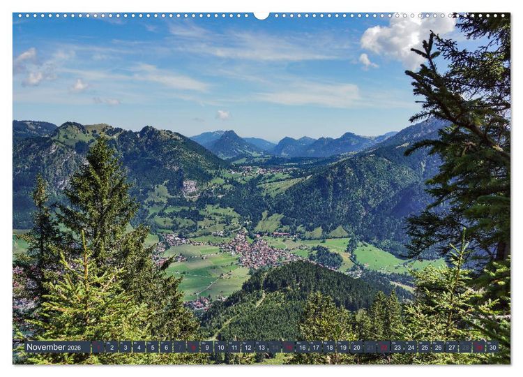 Produktbild: Allg&auml;uer Bergidyll (hochwertiger Premium Wandkalender 2026 DIN A2 quer), Kunstdruck in Hochglanz