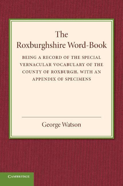Produktbild: The Roxburghshire Word-Book