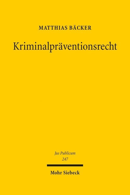 Produktbild: Kriminalpräventionsrecht
