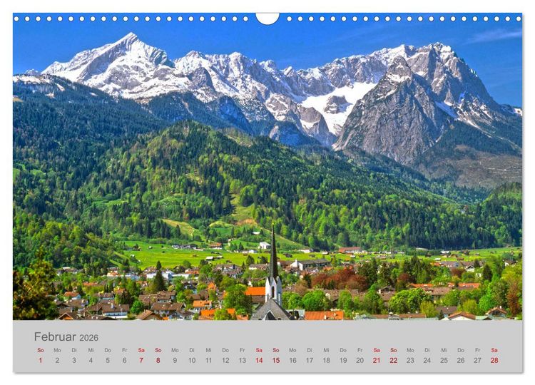 Produktbild: Garmisch-Partenkirchen Werdenfelser Land (Wandkalender 2026 DIN A3 quer), CALVENDO Monatskalender