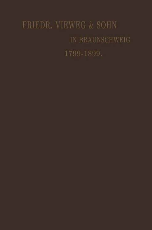 Produktbild: Verlagskatalog von Friedr. Vieweg & Sohn in Braunschweig