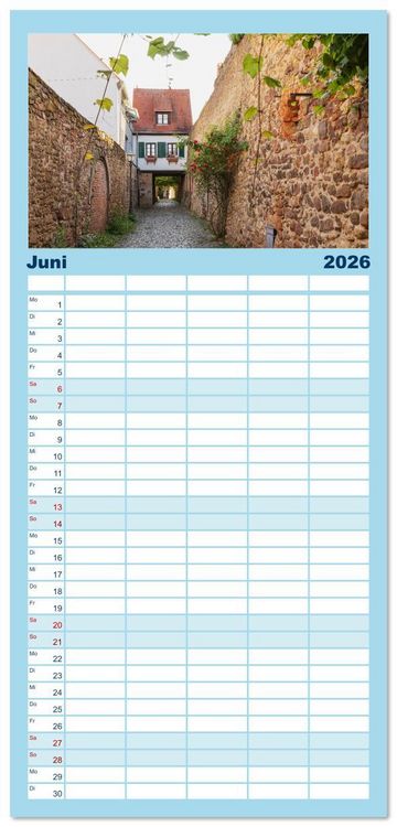 Produktbild: Familienplaner 2026 - Freinsheim - So Wunderbar mit 5 Spalten (Wandkalender, 21 x 45 cm) CALVENDO