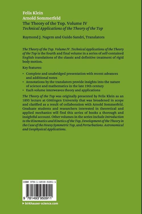 Produktbild: The Theory of the Top. Volume IV