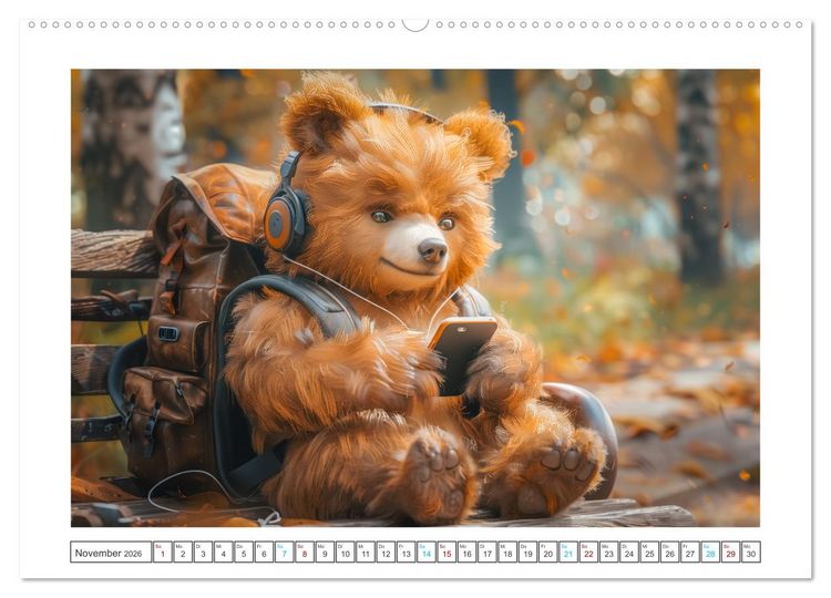Produktbild: Abenteuer eines Taddyb&auml;ren (Wandkalender 2026 DIN A2 quer), CALVENDO Monatskalender