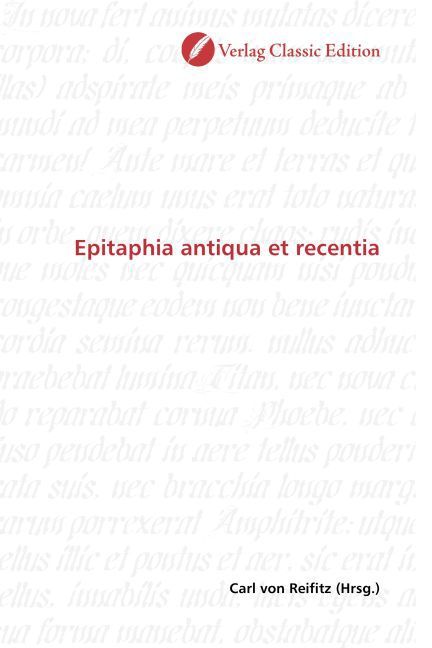 Produktbild: Epitaphia antiqua et recentia