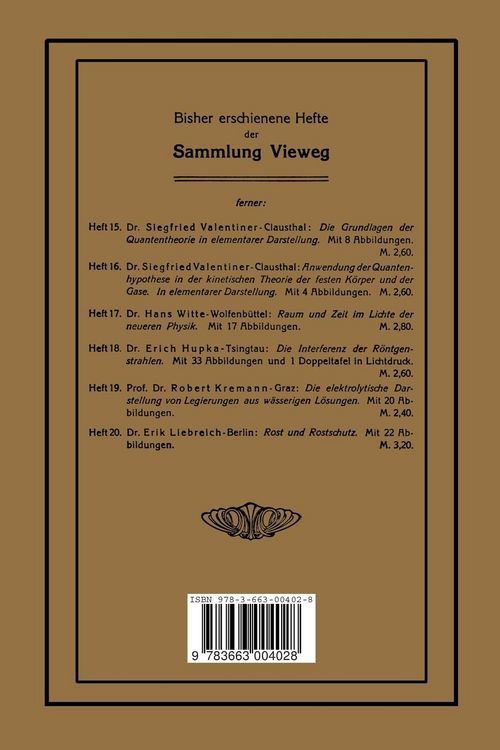 Produktbild: Anwendungen der Quantenhypothese in der kinetischen Theorie der festen K&ouml;per und der Gase