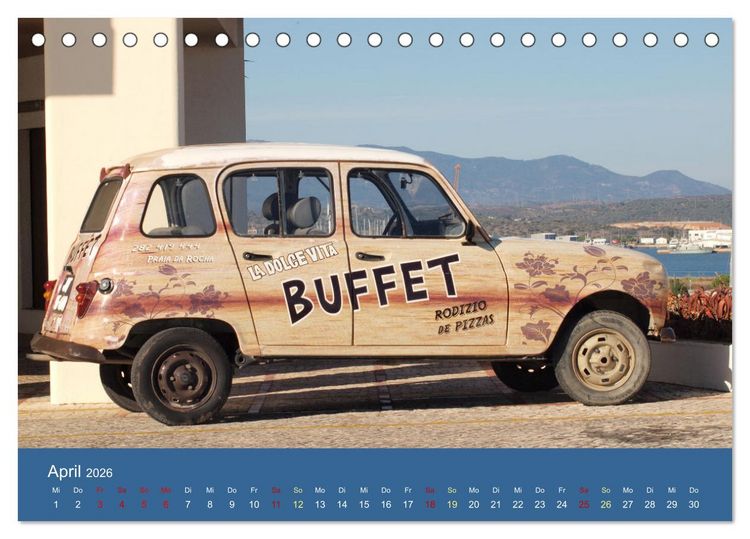 Produktbild: Kultauto aus Frankreich - Renault 4 (Tischkalender 2026 DIN A5 quer), CALVENDO Monatskalender
