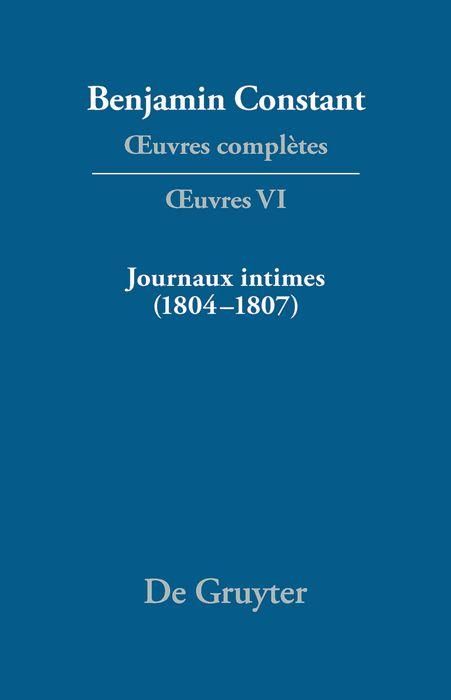 Produktbild: Journaux intimes (1804-1807) suivis de Affaire de mon p&egrave;re (1811)