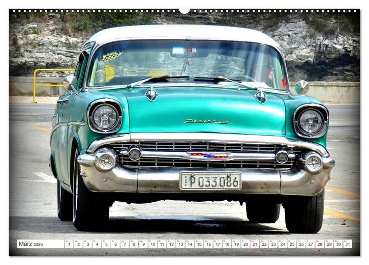 Produktbild: CHEVY - Ganz in Gr&uuml;n (hochwertiger Premium Wandkalender 2026 DIN A2 quer), Kunstdruck in Hochglanz