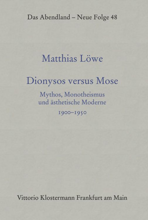 Produktbild: Dionysos versus Mose