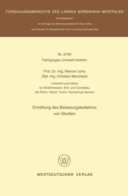 Produktbild: Ermittlung des Belastungskollektivs von Stra&szlig;en