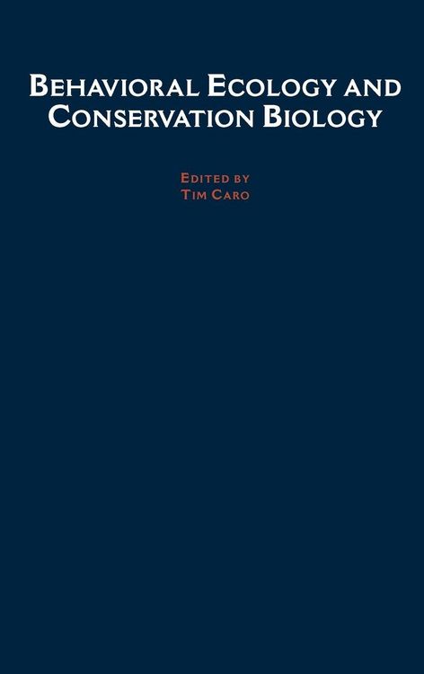 Produktbild: Behavioral Ecology and Conservation Biology