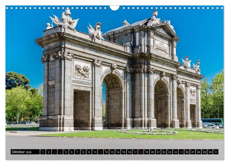 Produktbild: Madrid entdecken (Wandkalender 2026 DIN A3 quer), CALVENDO Monatskalender