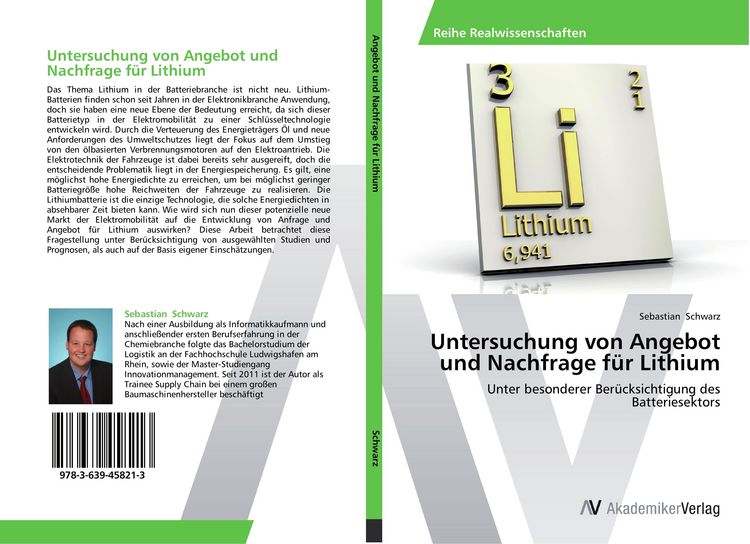 Produktbild: Untersuchung von Angebot und Nachfrage f&uuml;r Lithium