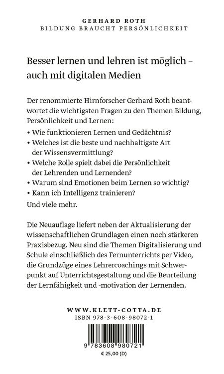 Produktbild: Bildung braucht Pers&ouml;nlichkeit