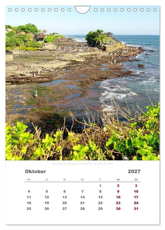 Produktbild: Reiseimpressionen durch Bali (Wandkalender 2027 DIN A4 hoch), CALVENDO Monatskalender