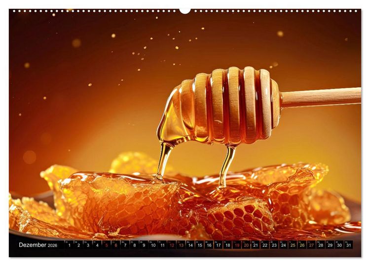Produktbild: HONIG - fl&uuml;ssiges Gold (Wandkalender 2026 DIN A2 quer), CALVENDO Monatskalender