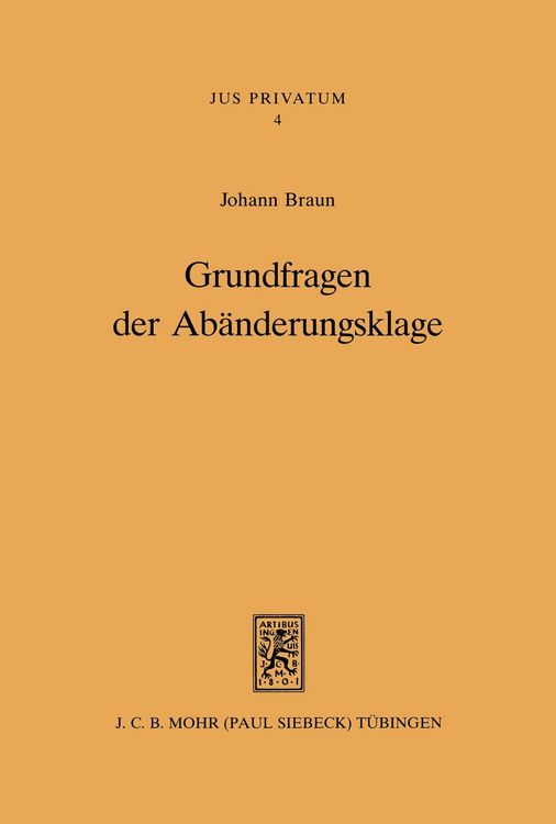 Produktbild: Grundfragen der Ab&auml;nderungsklage