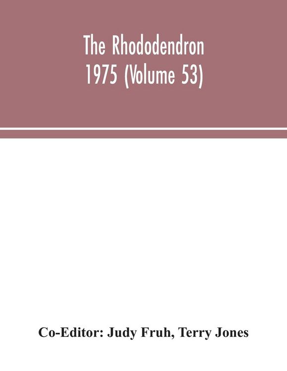 Produktbild: The Rhododendron 1975 (Volume 53)