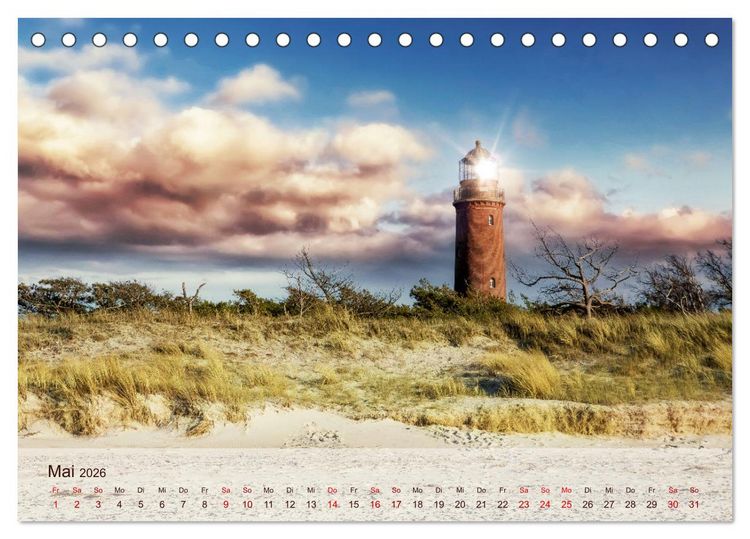 Produktbild: Moin Moin Sch&ouml;ne Stunden am Ostseestrand (Tischkalender 2026 DIN A5 quer), CALVENDO Monatskalender