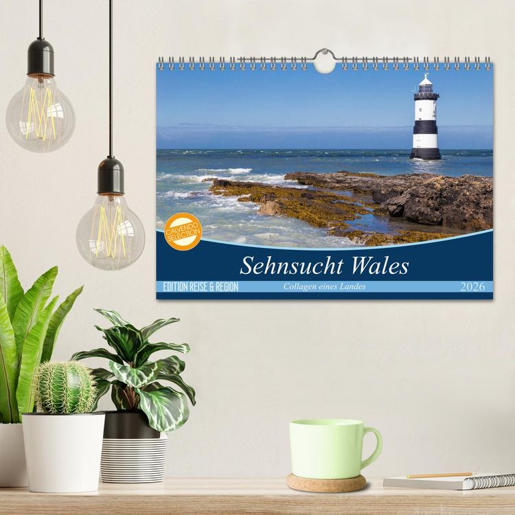 Produktbild: Sehnsucht Wales - Collagen eines Landes (Wandkalender 2026 DIN A4 quer), CALVENDO Monatskalender