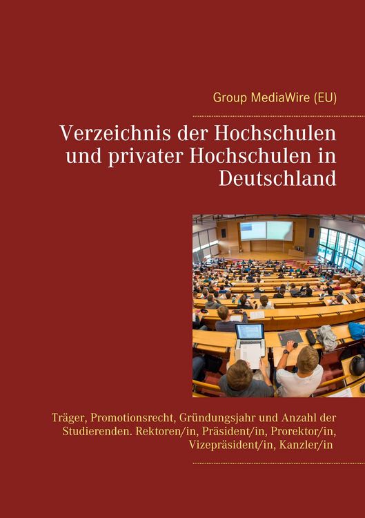 Produktbild: Verzeichnis der Hochschulen und privater Hochschulen in Deutschland