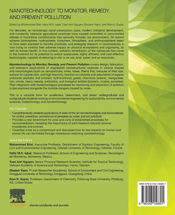 Produktbild: Nanotechnology to Monitor, Remedy, and Prevent Pollution