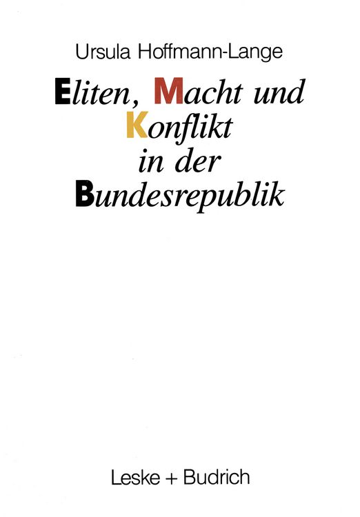 Produktbild: Eliten, Macht und Konflikt in der Bundesrepublik