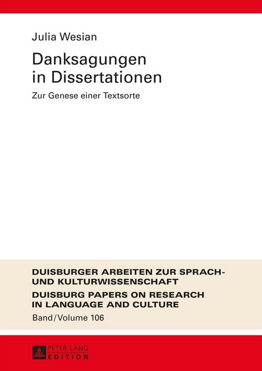 Produktbild: Danksagungen in Dissertationen