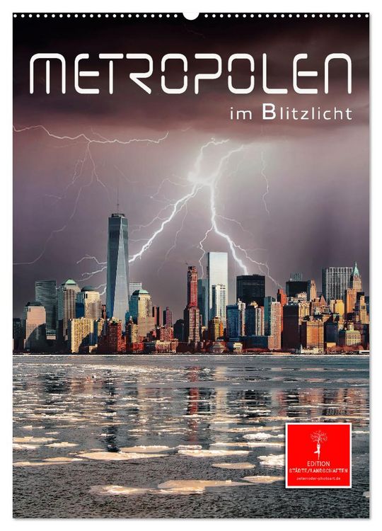 Produktbild: Metropolen im Blitzlicht (Wandkalender 2026 DIN A2 hoch), CALVENDO Monatskalender
